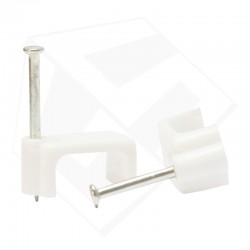 CABLE CLIPS FLAT WHITE